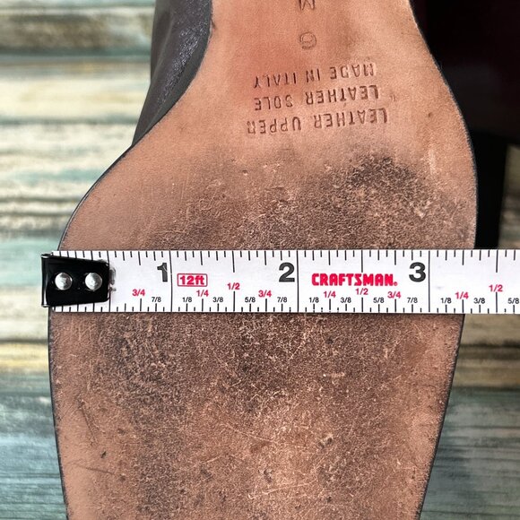 Talbots Boots Womens Size 6 Burgundy Leather Ankle Block Heel Zip Dress Workwear - Picture 9 of 13